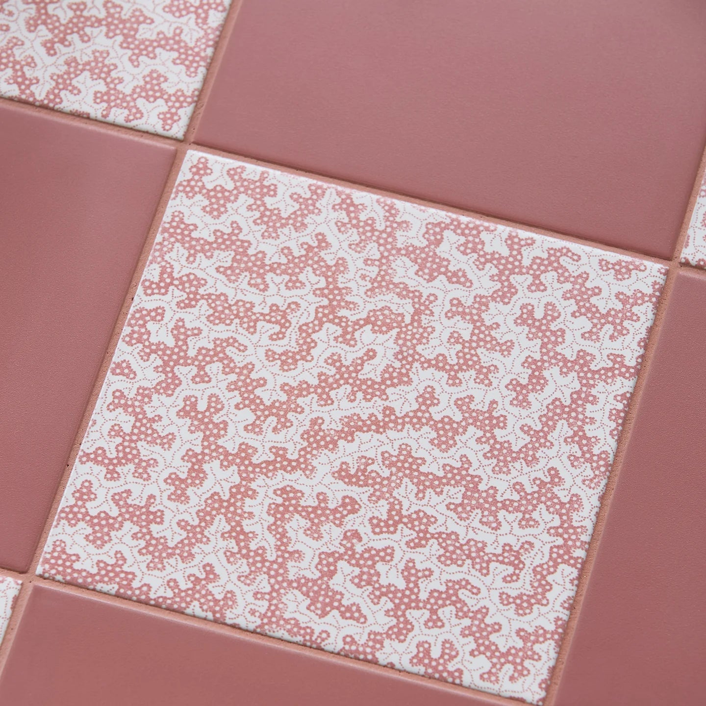 Sanderson Plain Madder Porcelain Wall & Floor Tile 20x20cm