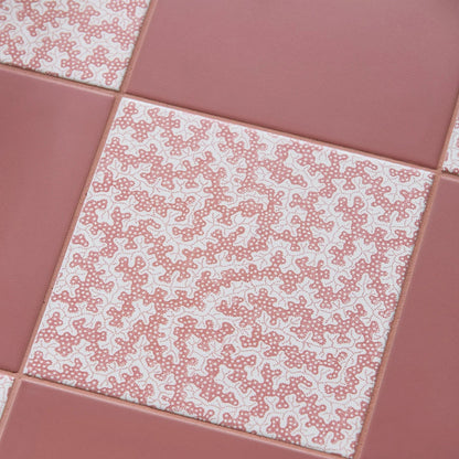 Sanderson Truffle Madder Porcelain Wall & Floor Tile 20x20cm