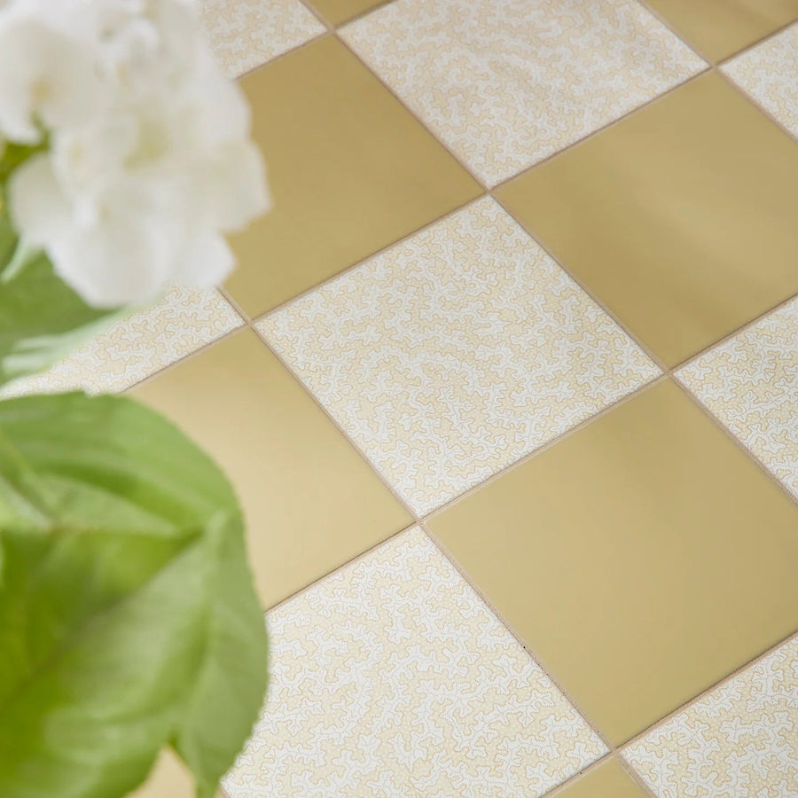 Sanderson Truffle Ochre Porcelain Wall & Floor Tile 20x20cm