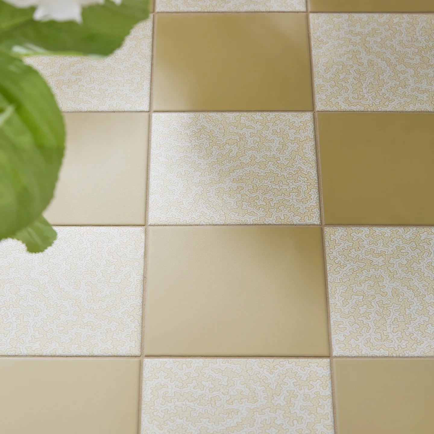 Sanderson Plain Ochre Porcelain Wall & Floor Tile 20x20cm