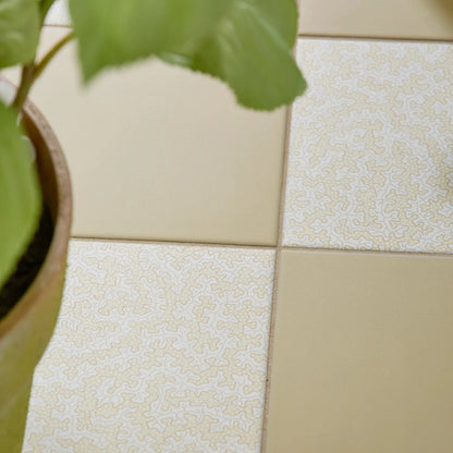 Sanderson Plain Ochre Porcelain Wall & Floor Tile 20x20cm