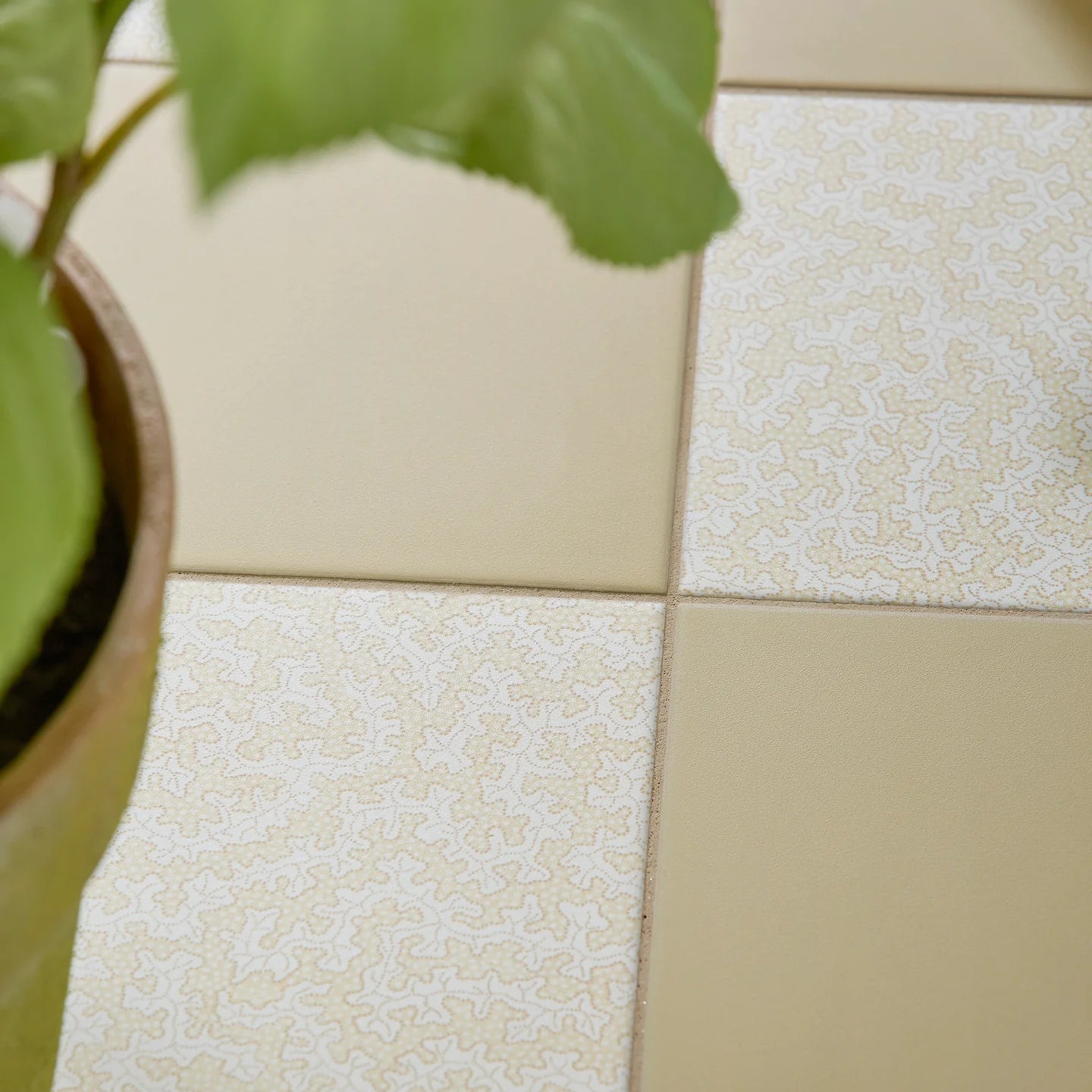 Sanderson Truffle Ochre Porcelain Wall & Floor Tile 20x20cm