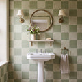 Sanderson Plain Sage Porcelain Wall & Floor Tile 20x20cm