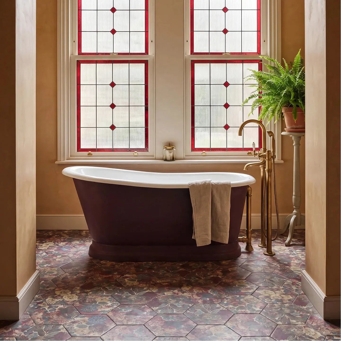 Sanderson Very Rose & Peony Madder Porcelain Wall & Floor Tile 20x20cm