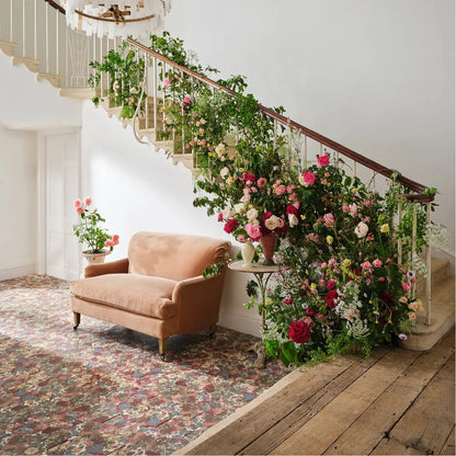Sanderson Very Rose & Peony Madder Porcelain Wall & Floor Tile 20x20cm