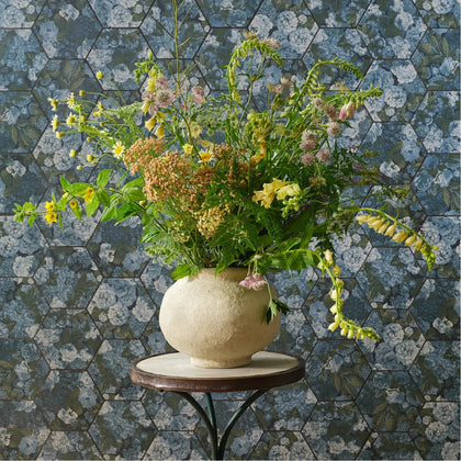 Very Rose & Peony Pottery Blue 20x20cm