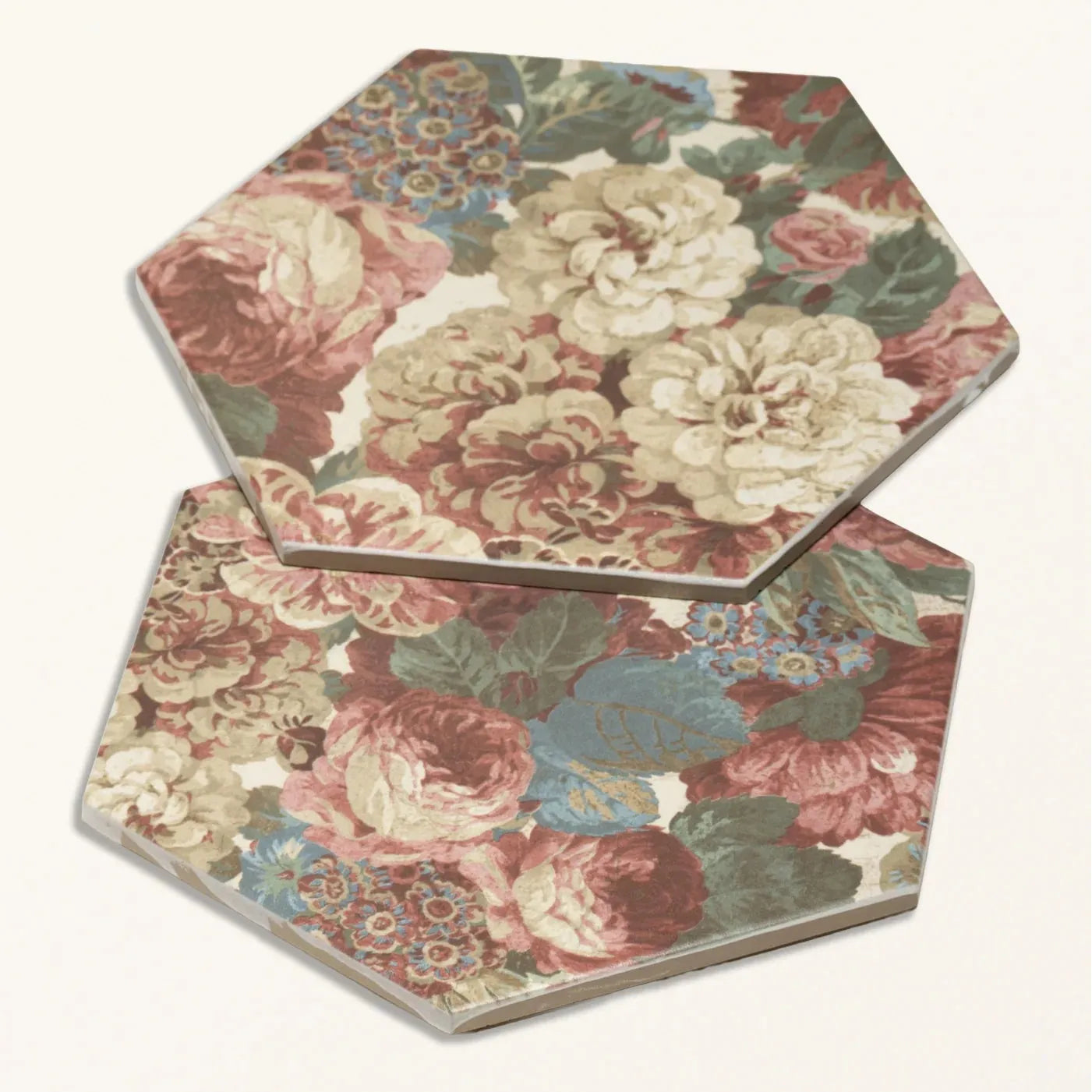 Sanderson Very Rose & Peony Madder Porcelain Wall & Floor Tile 20x20cm
