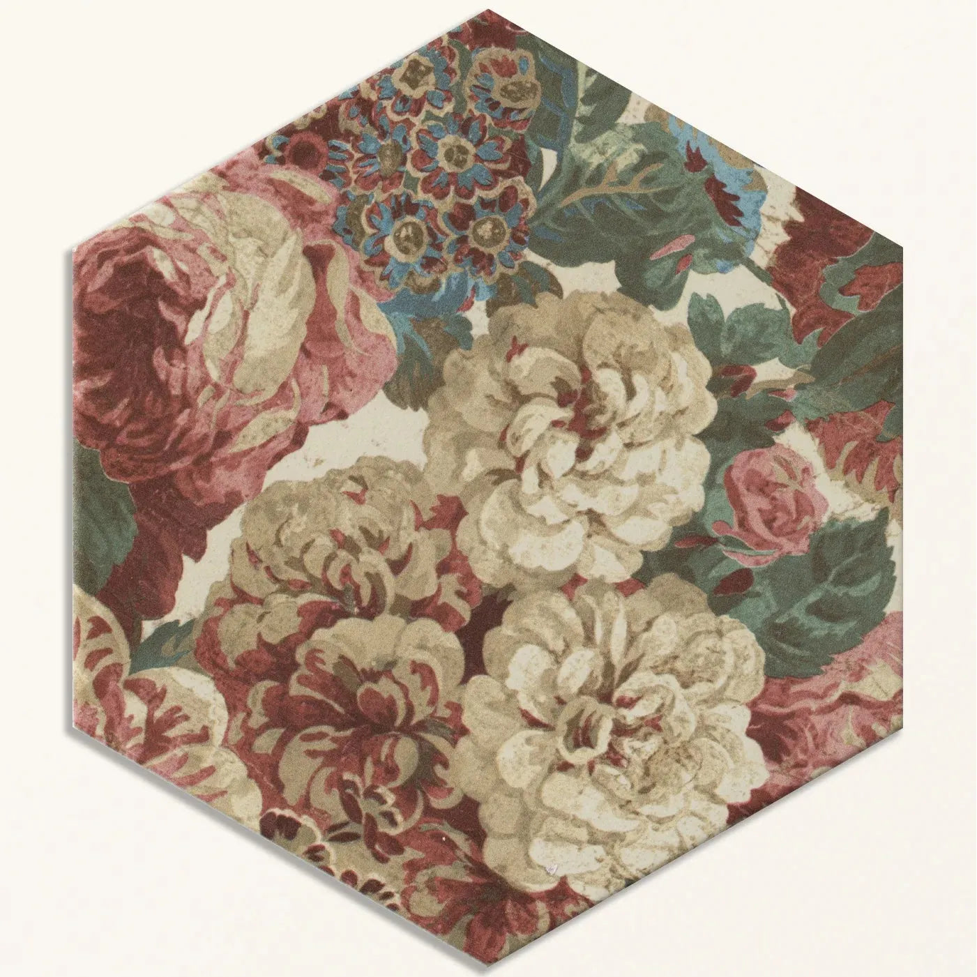 Sanderson Very Rose & Peony Madder Porcelain Wall & Floor Tile 20x20cm
