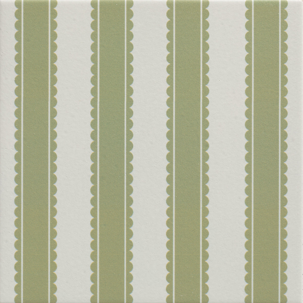 Sanderson Pinetum Stripe Sage Porcelain Wall & Floor Tile 20x20cm - Matt - Green