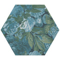 Sanderson Very Rose & Peony Pottery Blue Porcelain Wall & Floor Tile 20x20cm