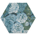 Sanderson Very Rose & Peony Pottery Blue Porcelain Wall & Floor Tile 20x20cm