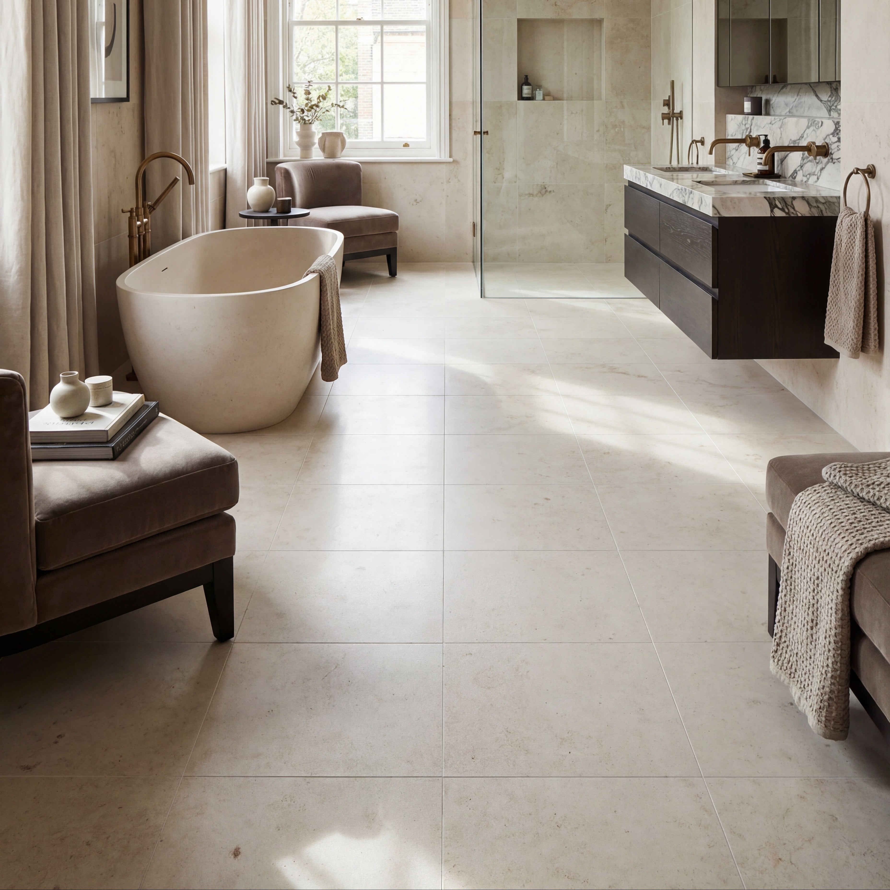 Sloane Porcelain Honed White Wall & Floor Tile