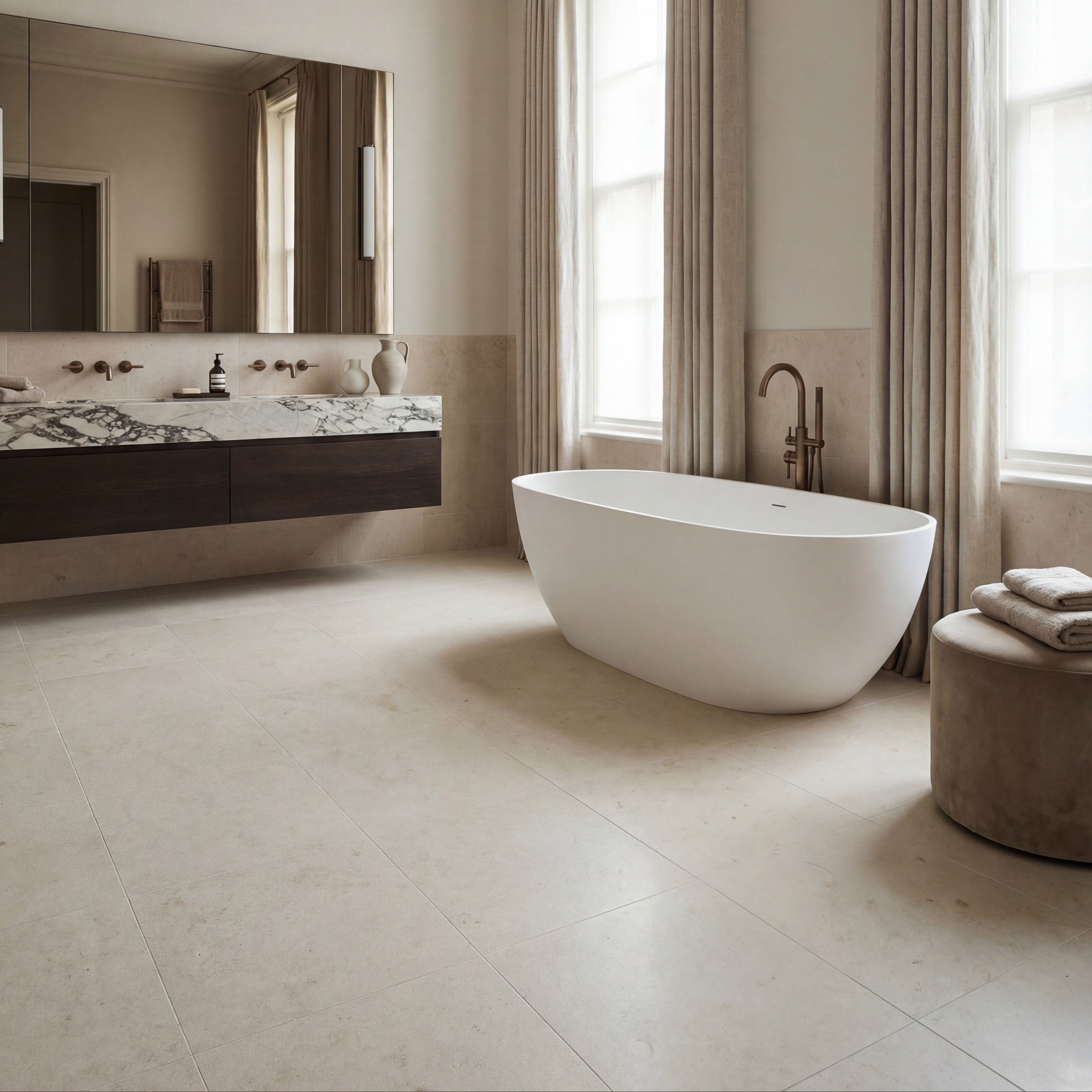 Sloane Porcelain Honed White Wall & Floor Tile