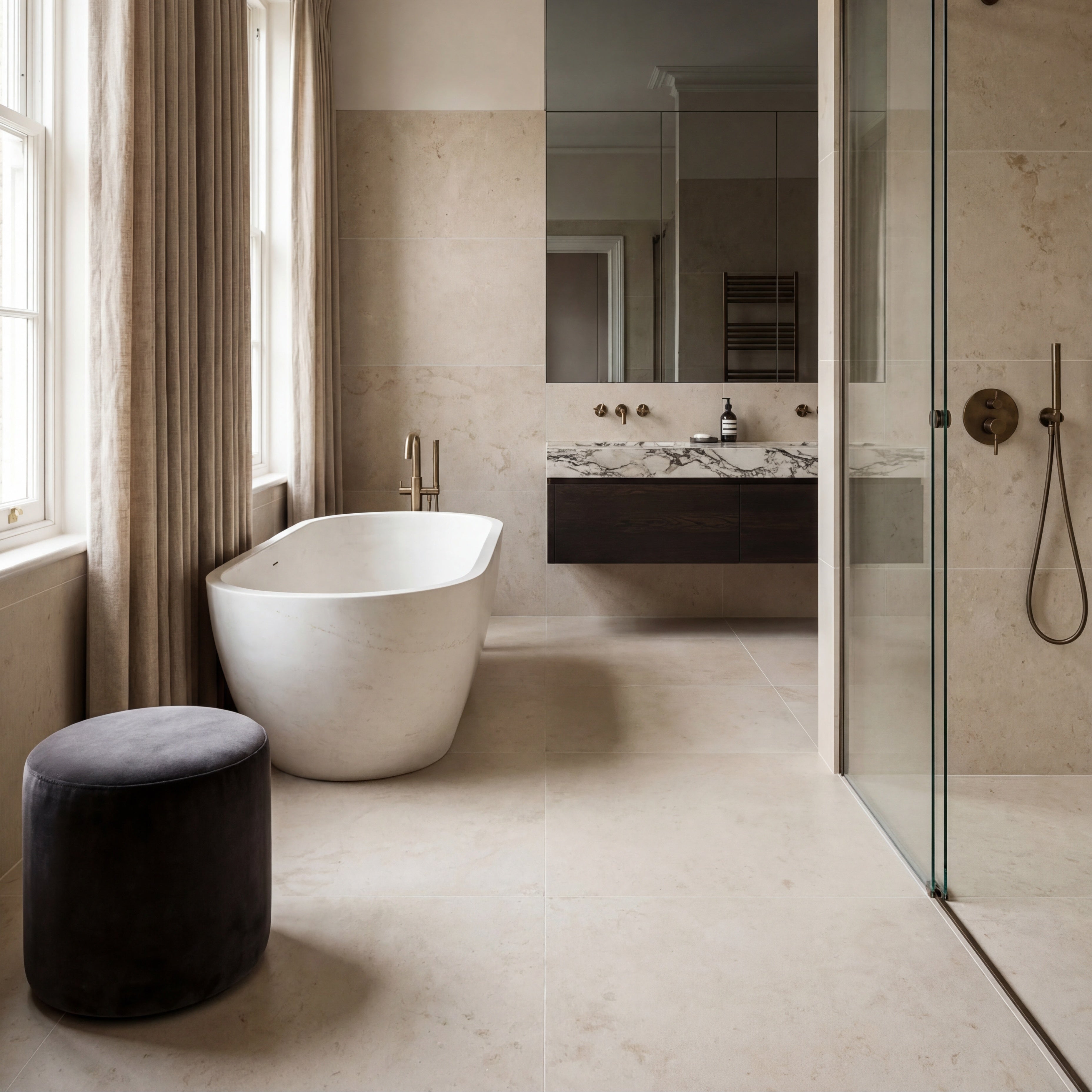 Sloane Porcelain Honed White Wall & Floor Tile