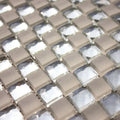 Spectrum Starlight 31.6 x 31.6cm glass mosaic tile close up detail