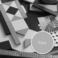 Victorian floor tile colour sample in Grey — matt body-coloured vitrified ceramic by Original Style