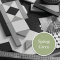 Victorian floor tile colour sample in Spring Green — matt body-coloured vitrified ceramic by Original Style