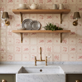 STUDIO Sanderson Aesop's Fables Madder Ceramic Wall Tile 13x13cm