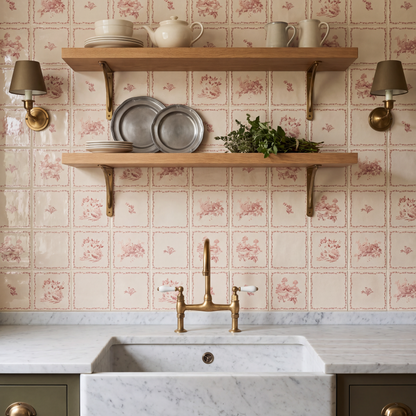 STUDIO Sanderson Aesop's Fables Madder Ceramic Wall Tile 13x13cm