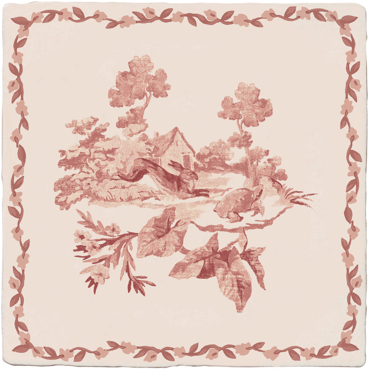 STUDIO Sanderson Aesop's Fables Madder Ceramic Wall Tile 13x13cm – detail view 8