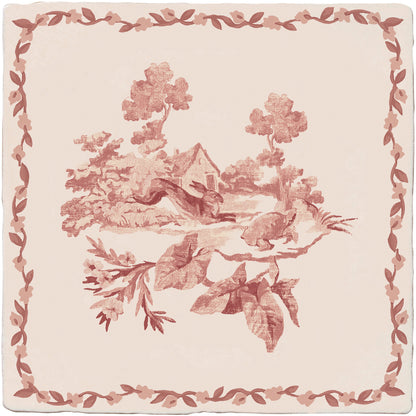 STUDIO Sanderson Aesop's Fables Madder Ceramic Wall Tile 13x13cm – thumbnail 8