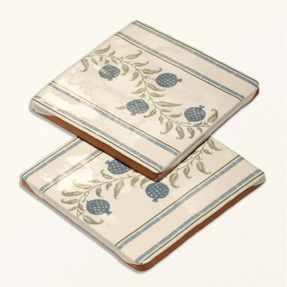 STUDIO Sanderson Anaar Pottery Blue Border & Corner Wall Tile 13x13cm - thumbnail 1