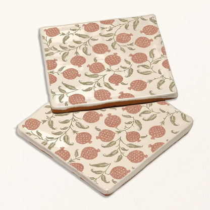 STUDIO Sanderson Anaar Pink Clay Ceramic Wall Tile 13x13cm