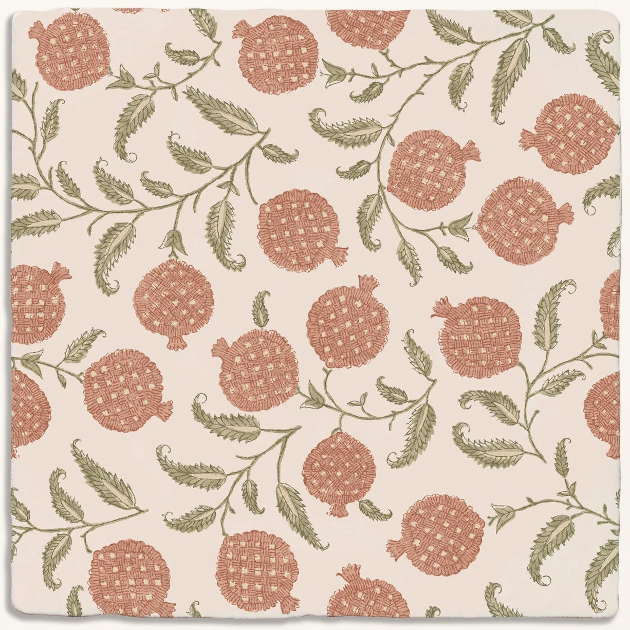 STUDIO Sanderson Anaar Pink Clay Ceramic Wall Tile 13x13cm