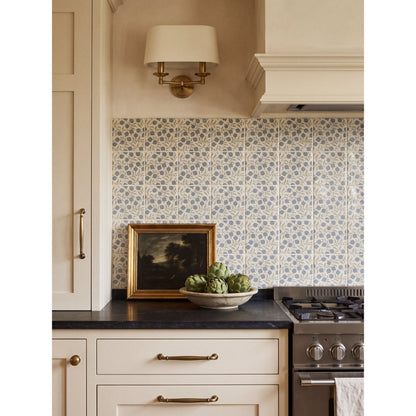STUDIO Sanderson Anaar Pottery Blue Ceramic Wall Tile 13x13cm - thumbnail 1