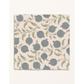 STUDIO Sanderson Anaar Pottery Blue ceramic tile with a blue pomegranate motif on cream