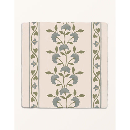 STUDIO Sanderson Anthos Pottery Blue Border & Corner Wall Tile 13x13cm