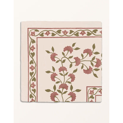 STUDIO Sanderson Anthos Pink Clay Border & Corner Wall Tile 13x13cm - thumbnail 2