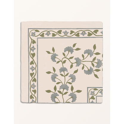 STUDIO Sanderson Anthos Pottery Blue Border & Corner Wall Tile 13x13cm - thumbnail 2