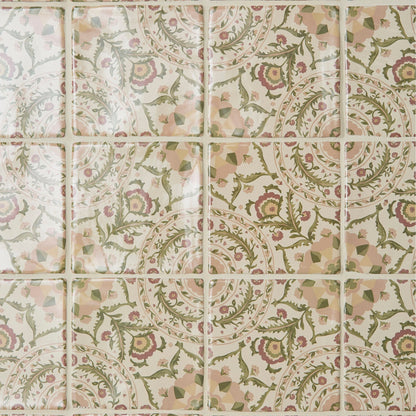 STUDIO Sanderson Anthos Pink Clay Ceramic Wall Tile 13x13cm