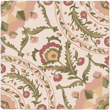 STUDIO Sanderson Anthos Pink Clay Ceramic Wall Tile 13x13cm