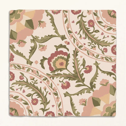 STUDIO Sanderson Anthos Pink Clay Ceramic Wall Tile 13x13cm