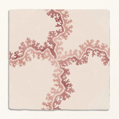 STUDIO Sanderson Oxbow Check Madder Ceramic Wall Tile 13x13cm - thumbnail 4
