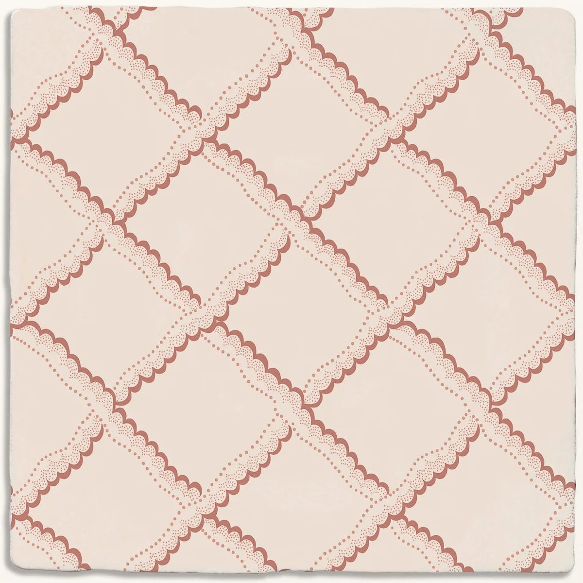 
STUDIO Sanderson Rye Pink Clay Ceramic Wall Tile 13x13cm - Gloss