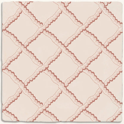 STUDIO Sanderson Rye Pink Clay Ceramic Wall Tile 13x13cm