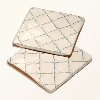 STUDIO Sanderson Rye Pottery Blue Ceramic Wall Tile 13x13cm