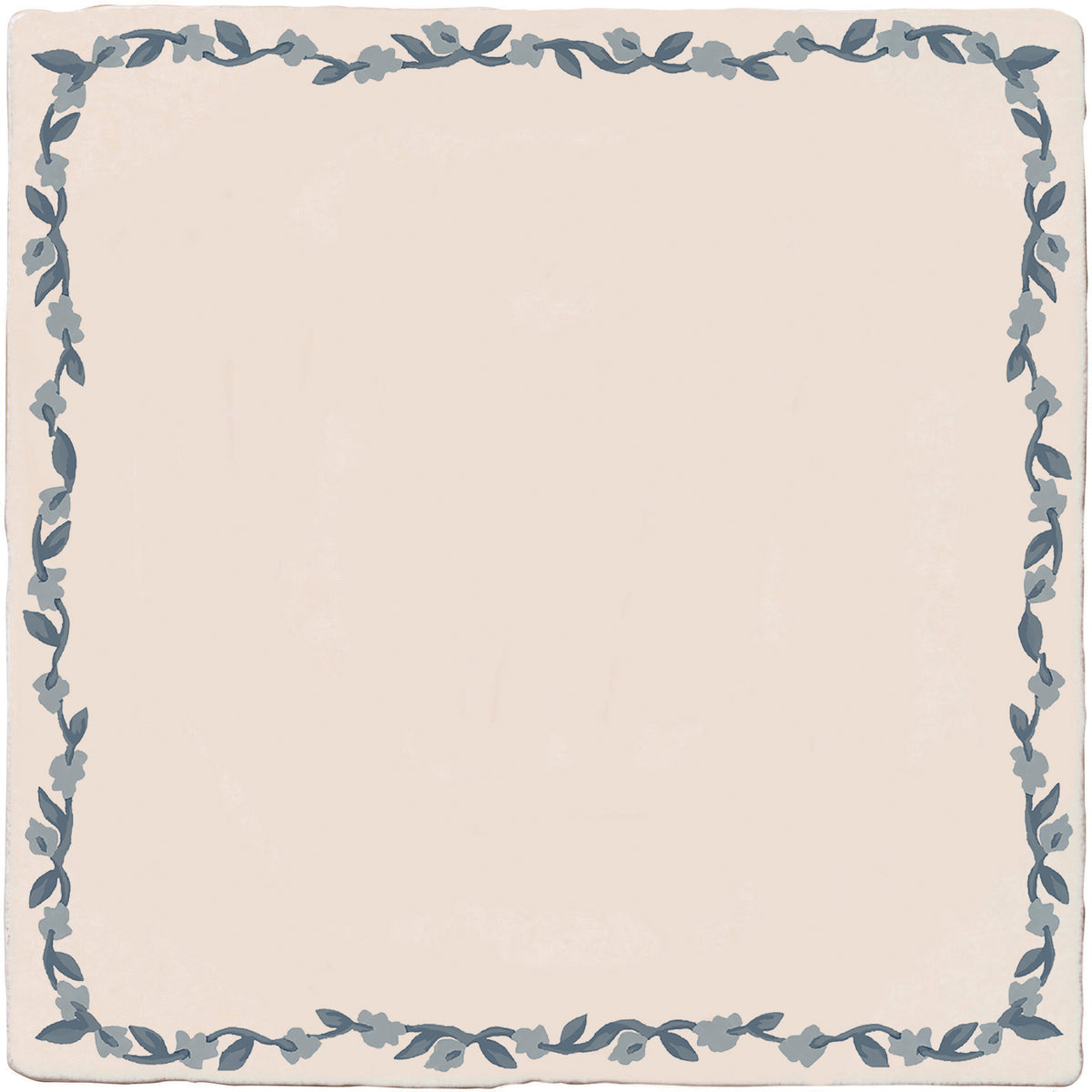 STUDIO Sanderson Aesop's Fables plain Frame tile in Pottery Blue