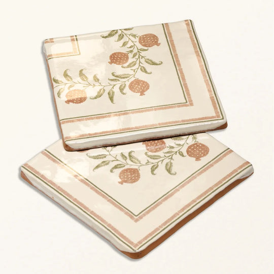 Anaar Pink Clay Corner Wall Tile