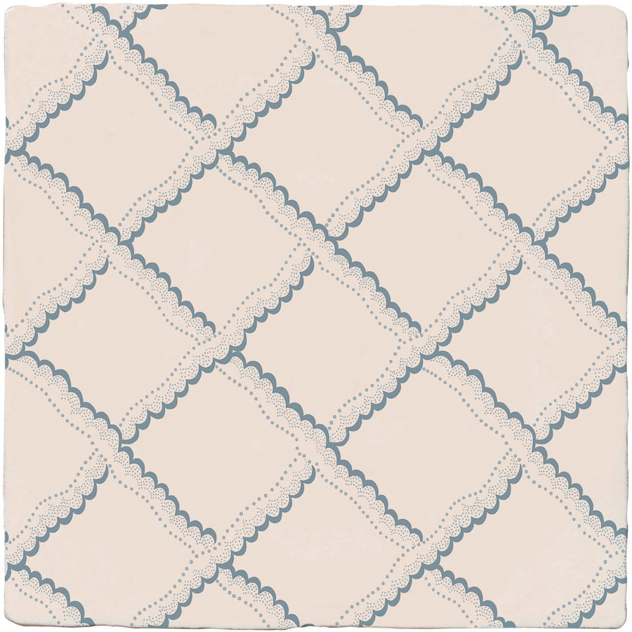 STUDIO Sanderson Rye Pottery Blue Ceramic Wall Tile 13x13cm