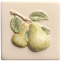 Summer Fruits Pear Handpainted Tile – detail view 4