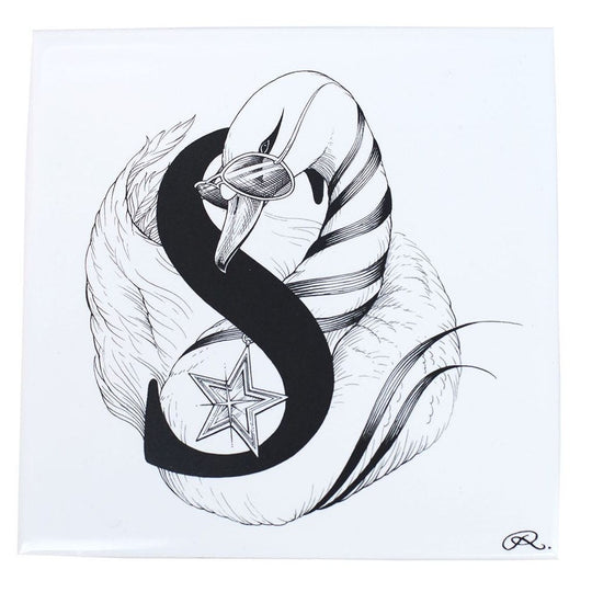 Rory Dobner S – Silky Swan Alphabet Tile - Ceramic