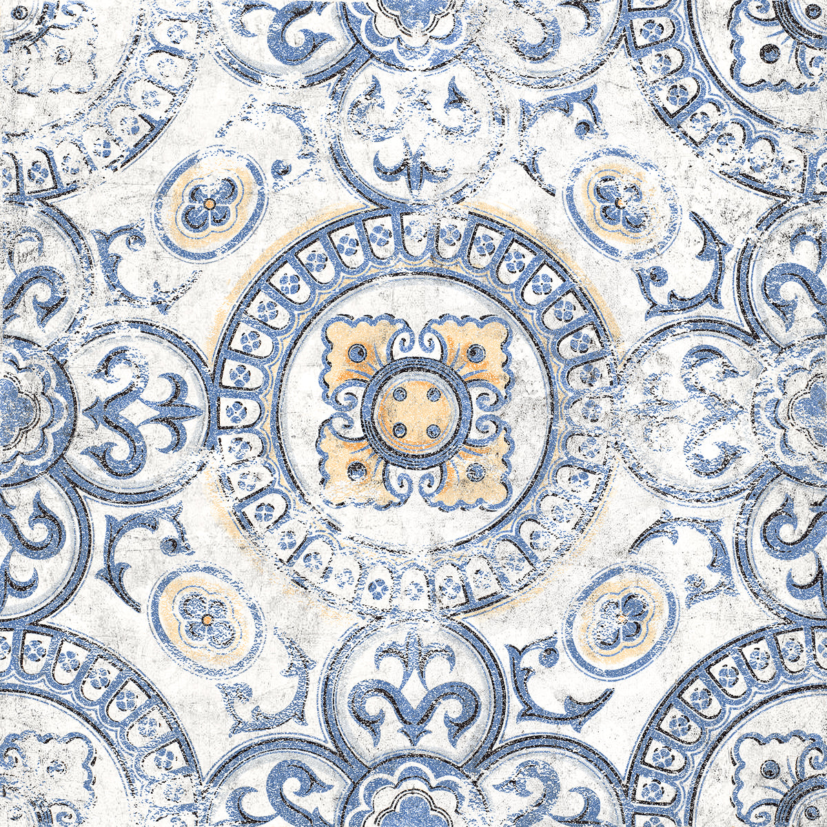 Tapestry Porcelain Paving Textured Geometric Floor Tile 61x61cm