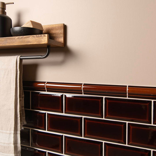 Teapot Brown Albert Moulding Ceramic Wall Tile 152x40mm - alternate view