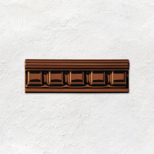 Teapot Brown Dentil Moulding Ceramic Wall Tile 152x50mm