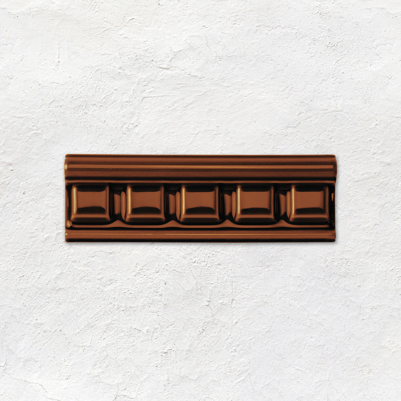 Teapot Brown Dentil Moulding Ceramic Wall Tile 152x50mm