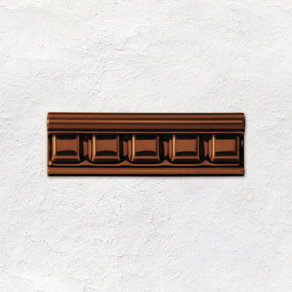 Teapot Brown Dentil Moulding Ceramic Wall Tile 152x50mm